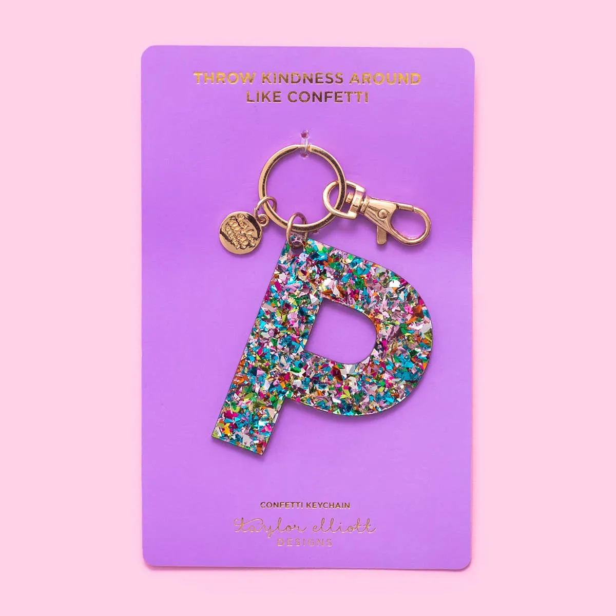 Keychains - Letters A-Z - Colorful Confetti - Each: C