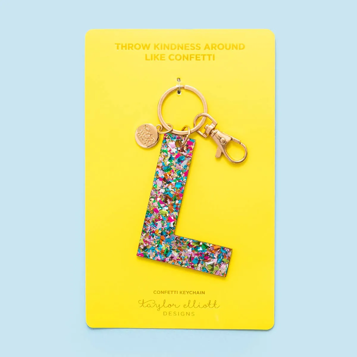 Keychains - Letters A-Z - Colorful Confetti - Each: C