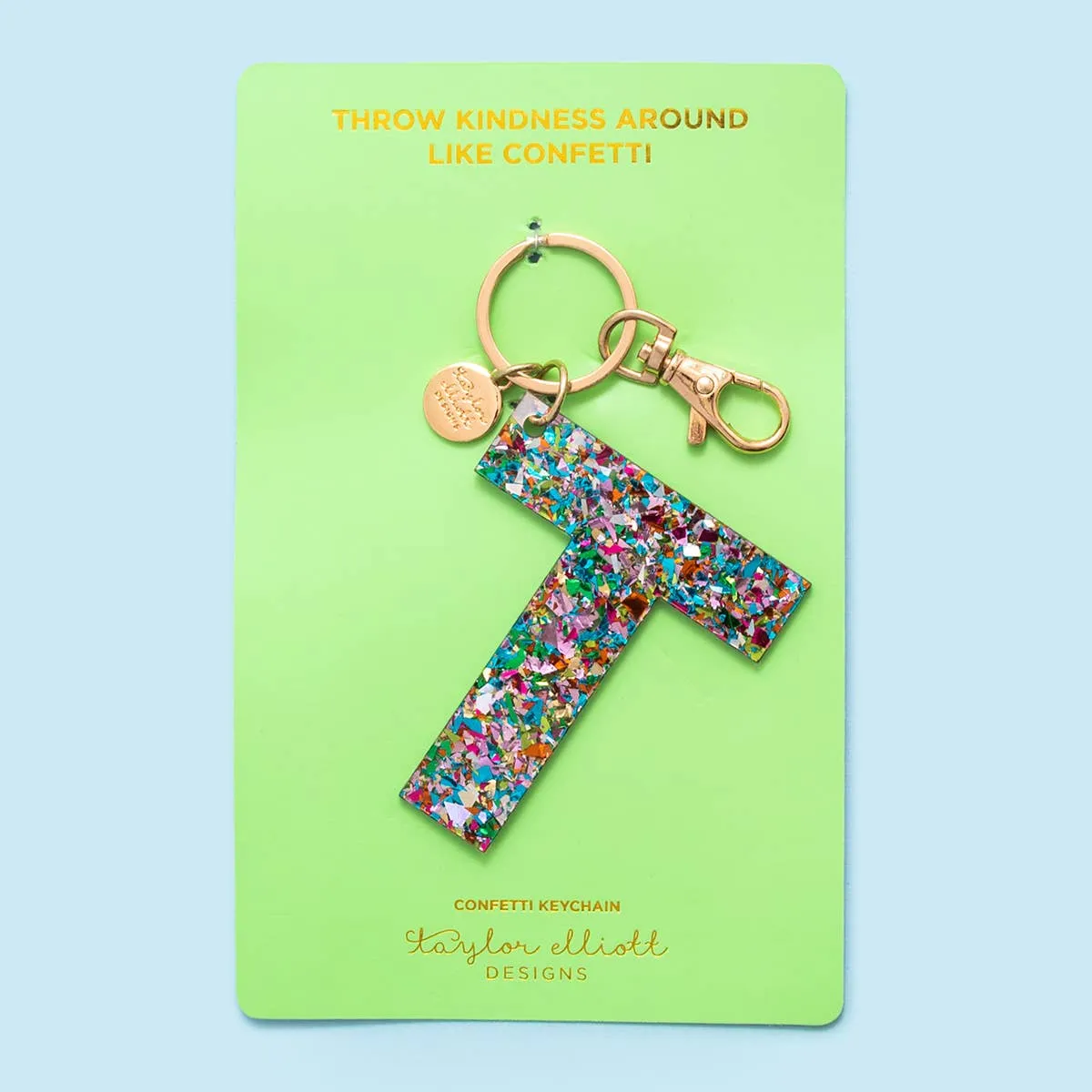 Keychains - Letters A-Z - Colorful Confetti - Each: C