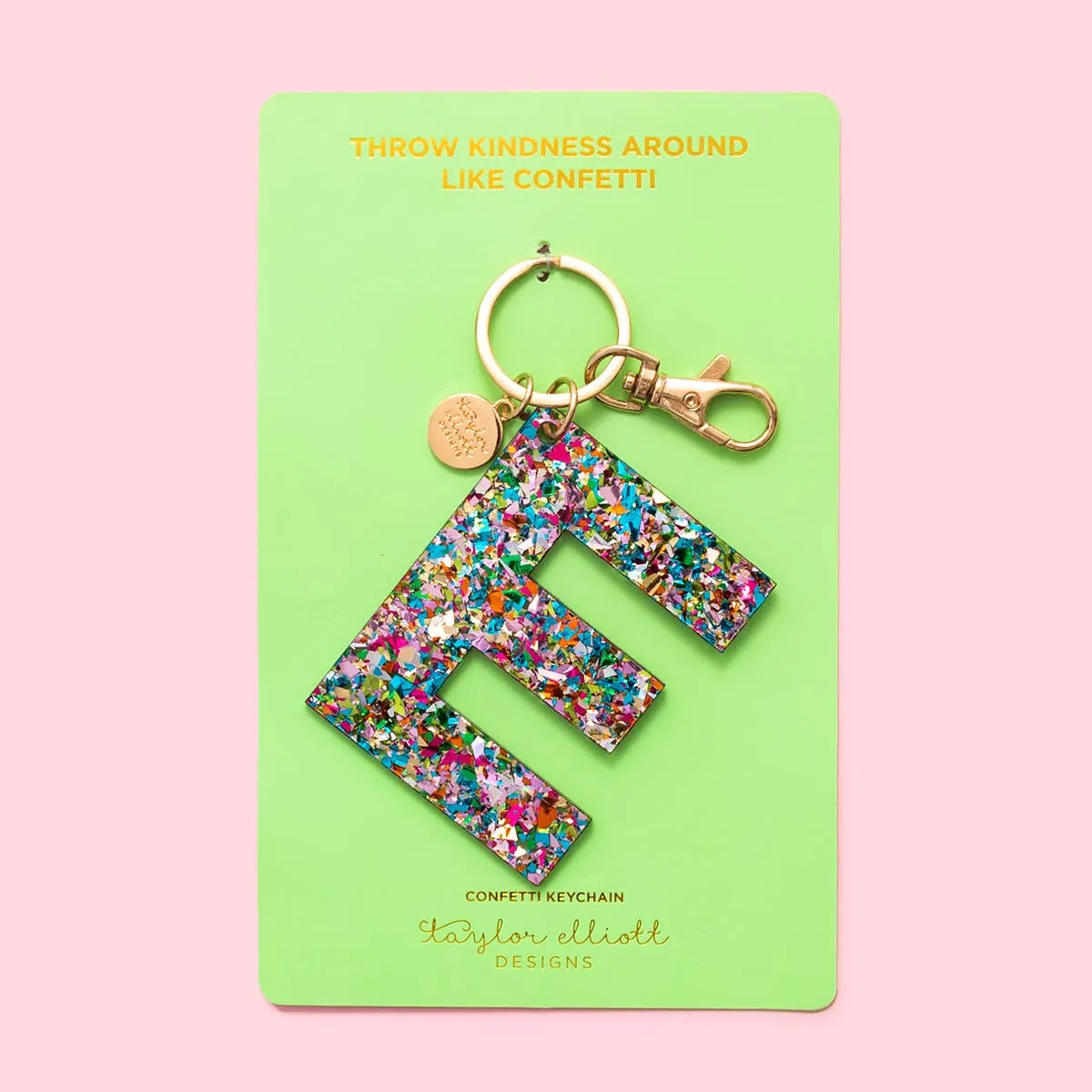 Keychains - Letters A-Z - Colorful Confetti - Each: C