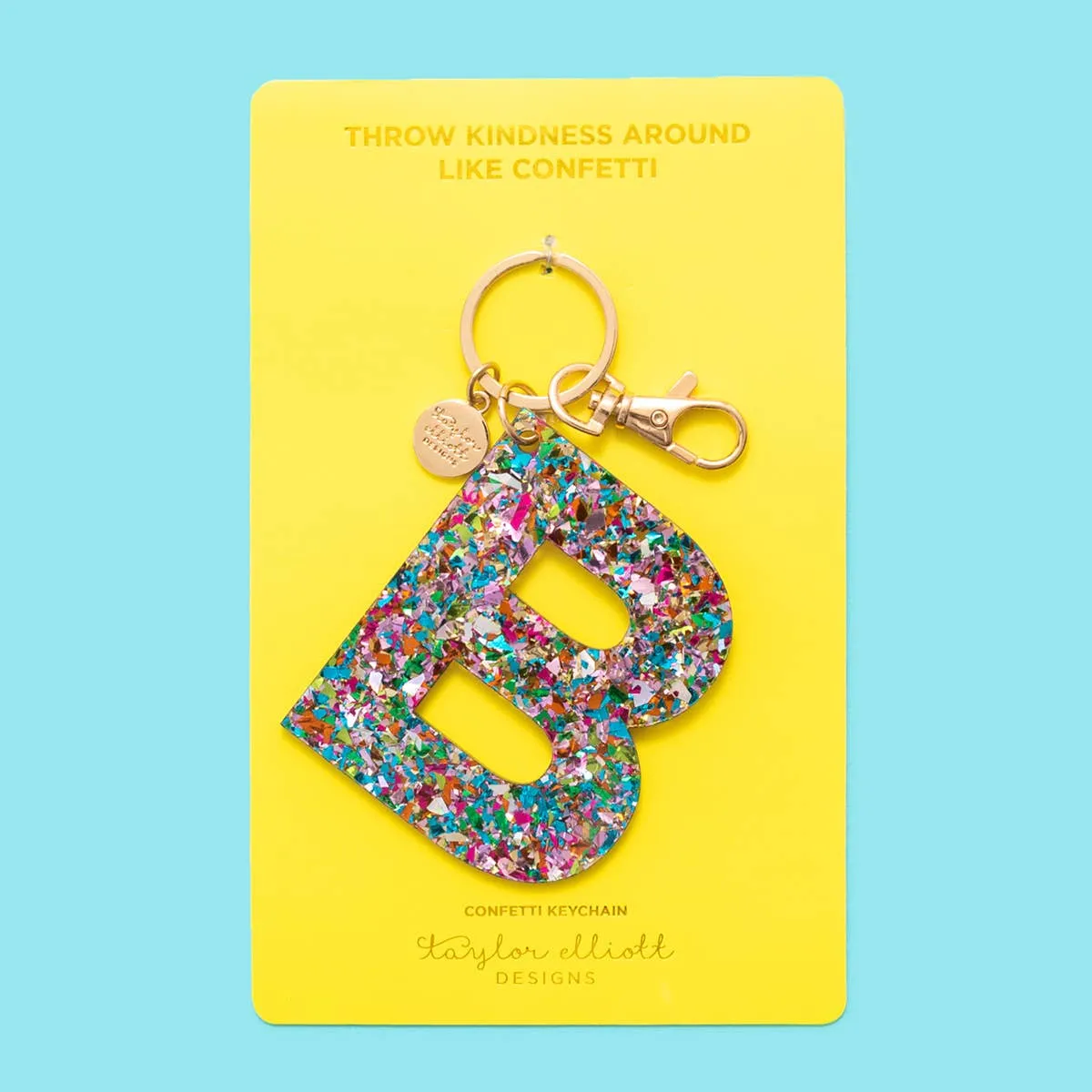 Keychains - Letters A-Z - Colorful Confetti - Each: C