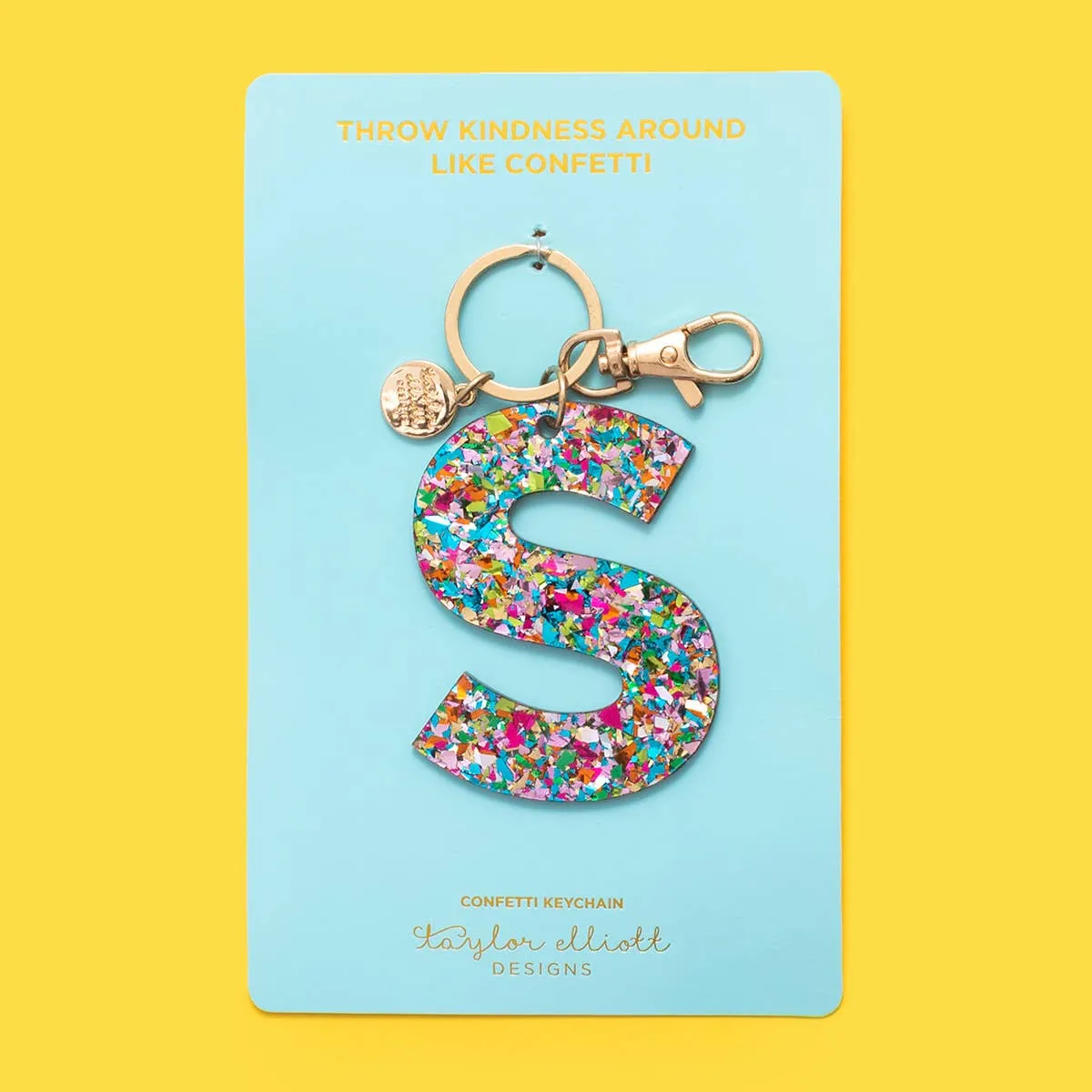Keychains - Letters A-Z - Colorful Confetti - Each: C