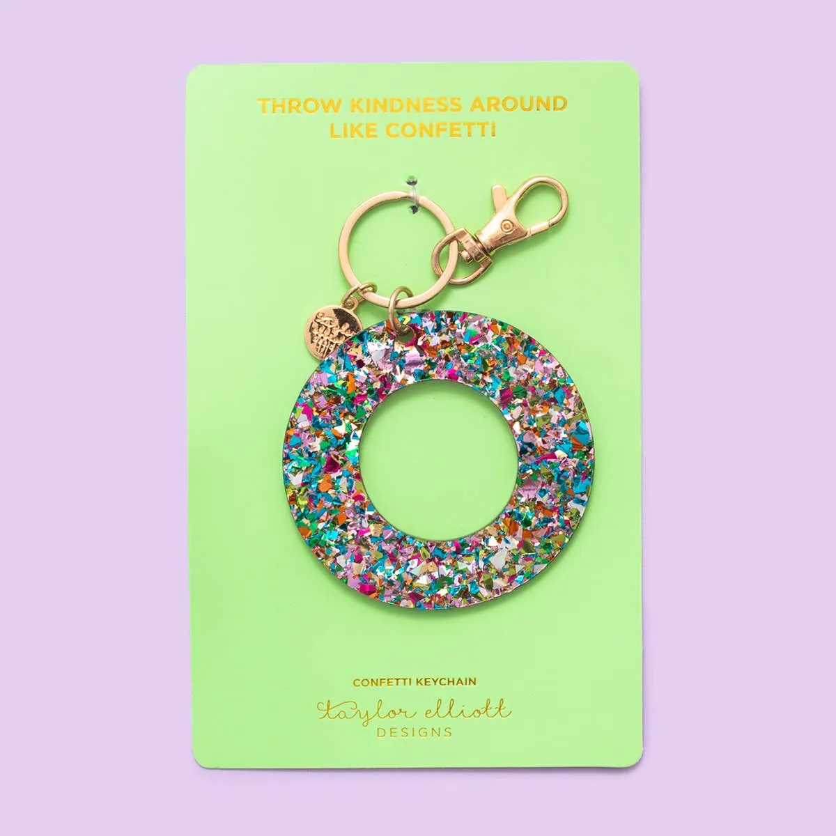 Keychains - Letters A-Z - Colorful Confetti - Each: C