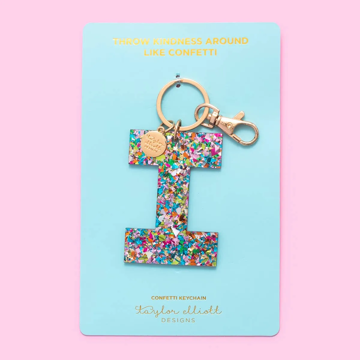 Keychains - Letters A-Z - Colorful Confetti - Each: C