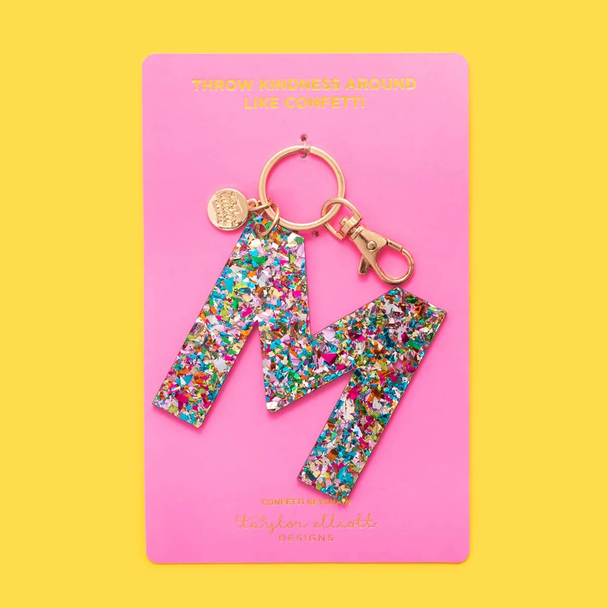 Keychains - Letters A-Z - Colorful Confetti - Each: C
