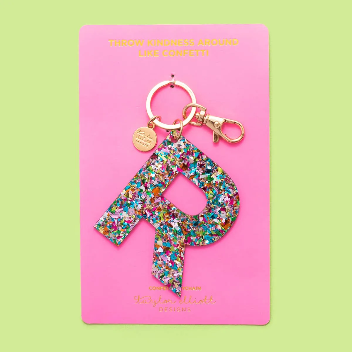 Keychains - Letters A-Z - Colorful Confetti - Each: C