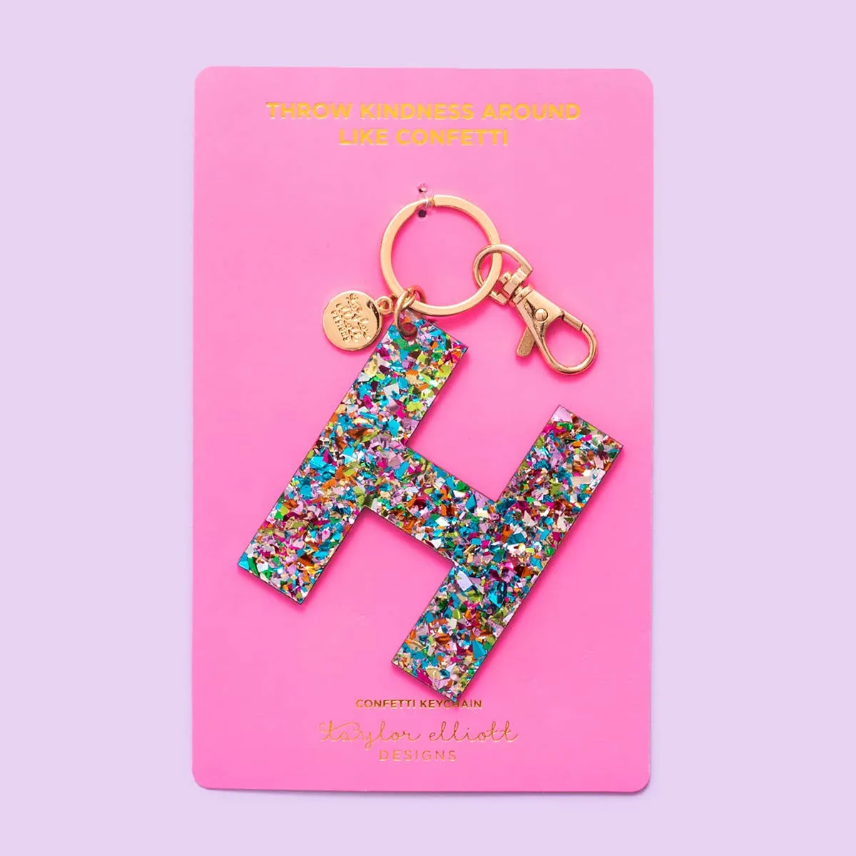 Keychains - Letters A-Z - Colorful Confetti - Each: C
