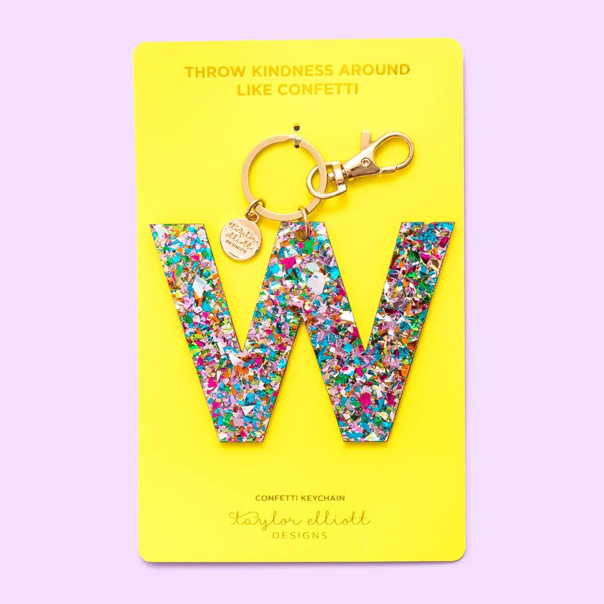 Keychains - Letters A-Z - Colorful Confetti - Each: C