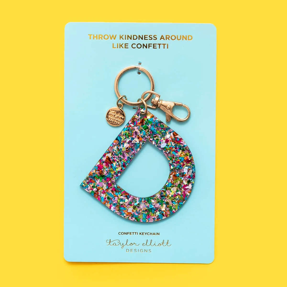 Keychains - Letters A-Z - Colorful Confetti - Each: C