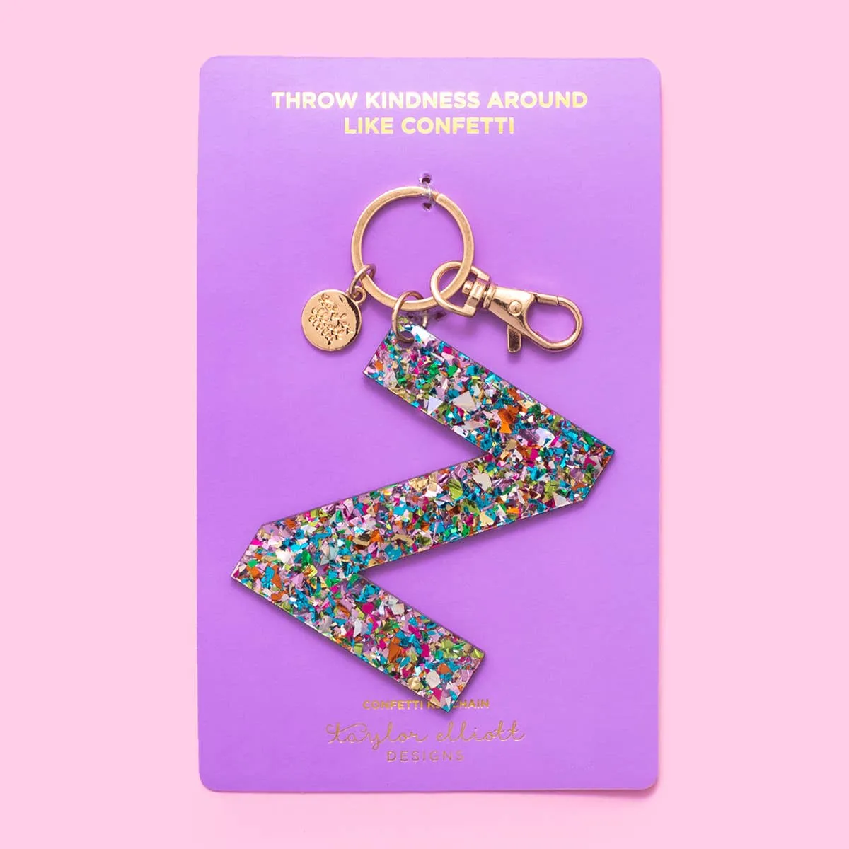 Keychains - Letters A-Z - Colorful Confetti - Each: C