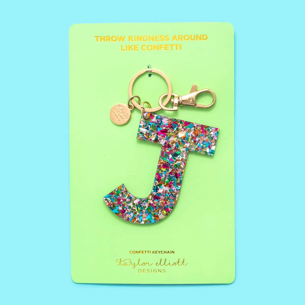 Keychains - Letters A-Z - Colorful Confetti - Each: C