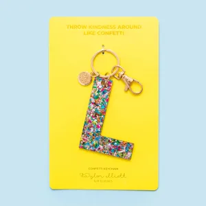 Keychains - Letters A-Z - Colorful Confetti - Each: L