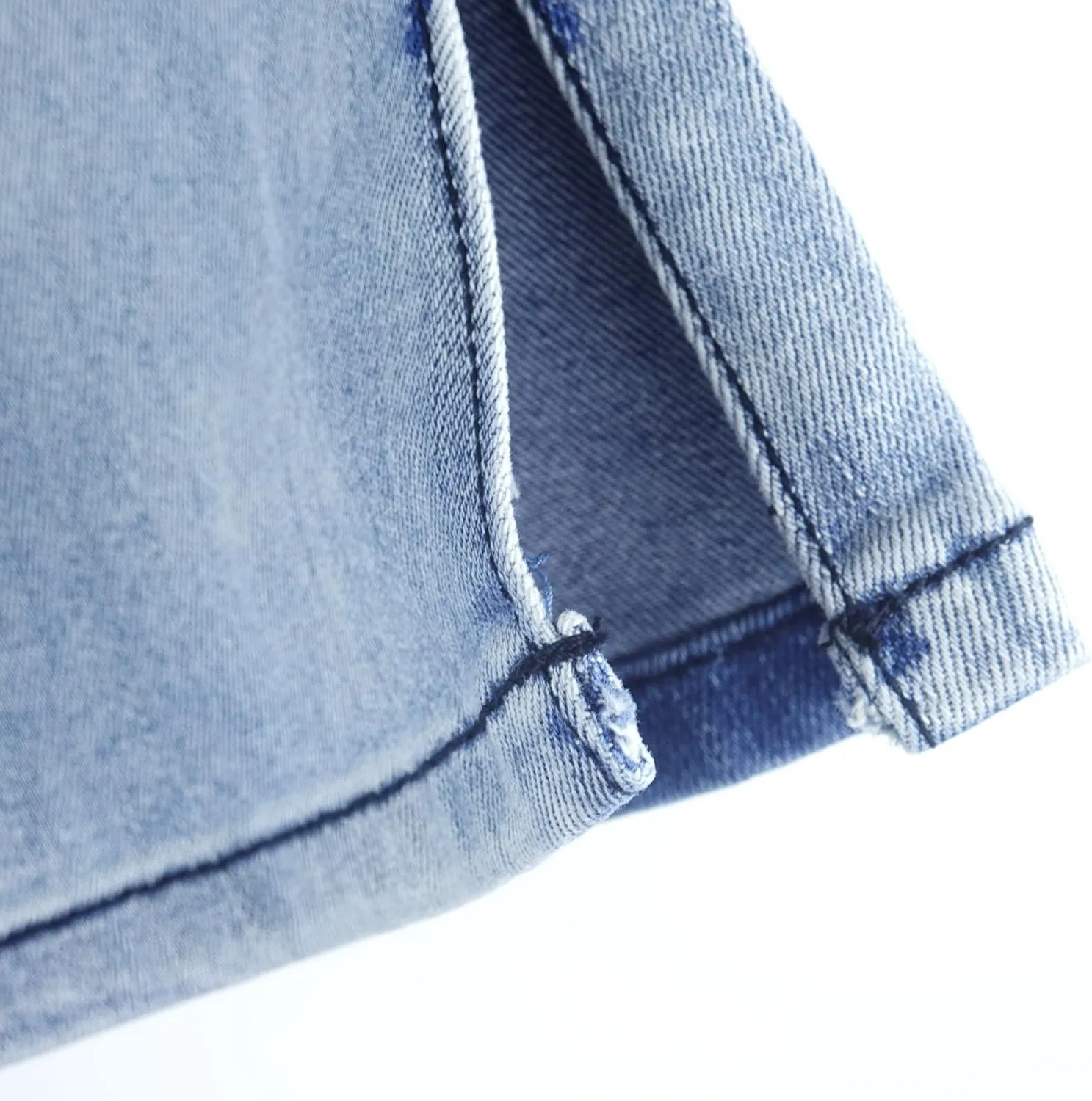 KIDSCOOL SPACE Girls Jeans,Raw Edge 3 Buttons Stretchy Bell-Bottom Denim Pants