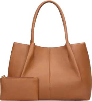 KKXIU Tote Bag for Women Vegan Leather Shoulder Purse Large Capacity Travel Bag