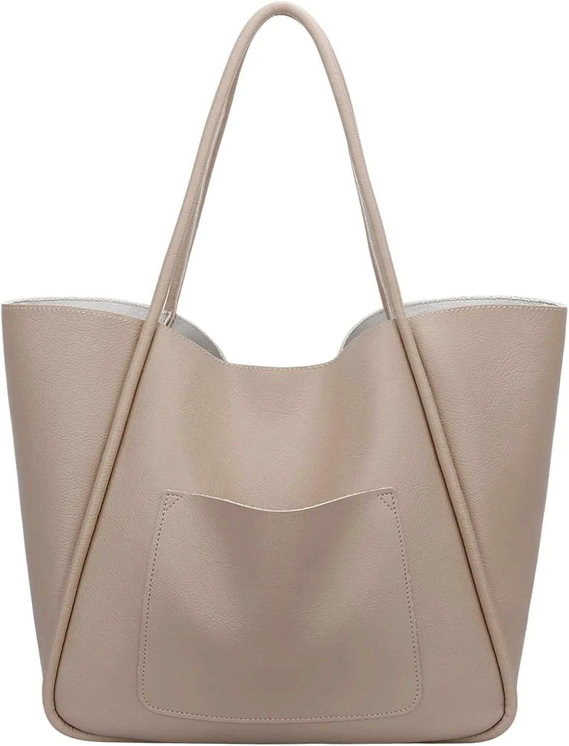 KKXIU Tote Bag for Women Vegan Leather Shoulder Purse Large Capacity Travel Bag
