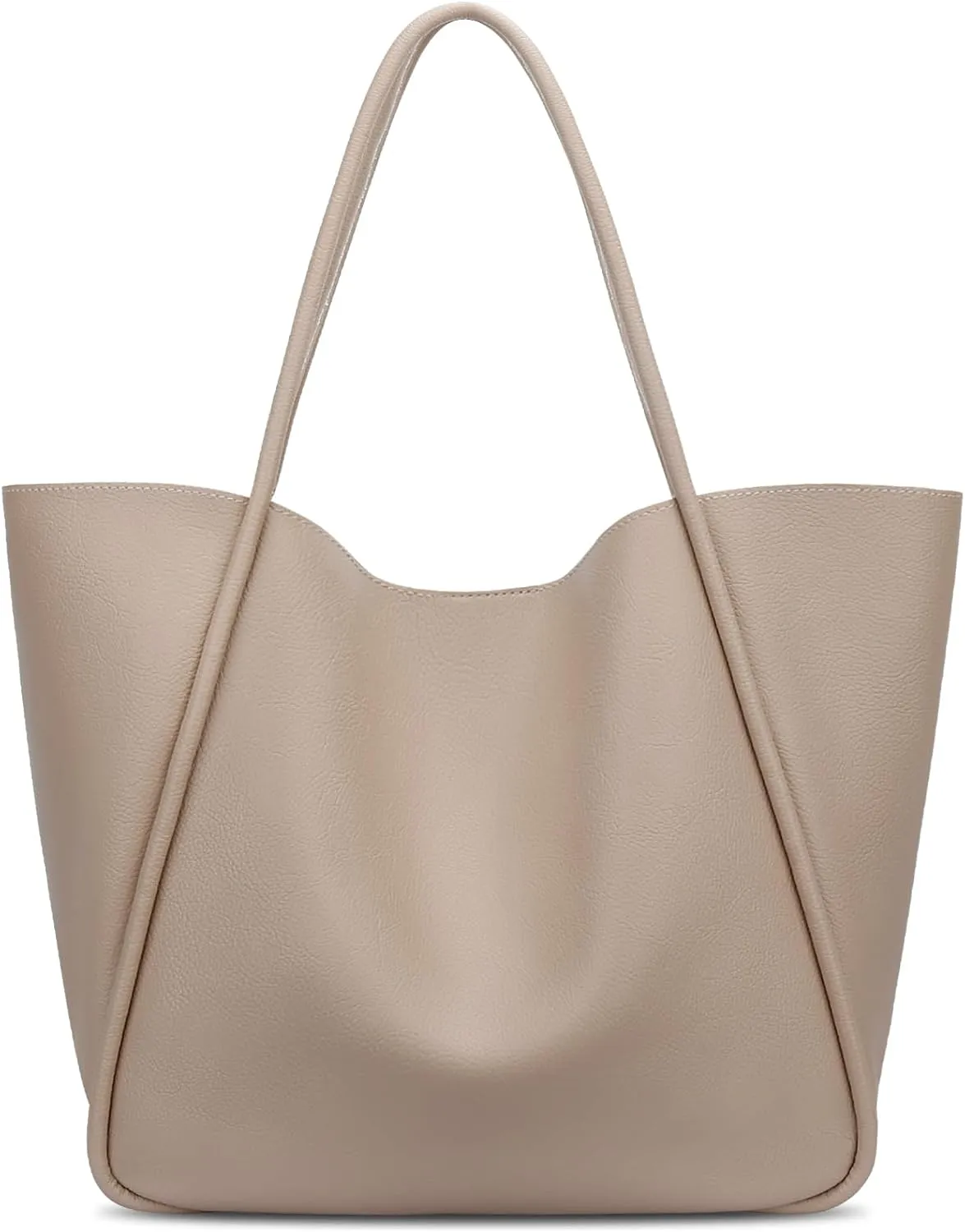 KKXIU Tote Bag for Women Vegan Leather Shoulder Purse Large Capacity Travel Bag