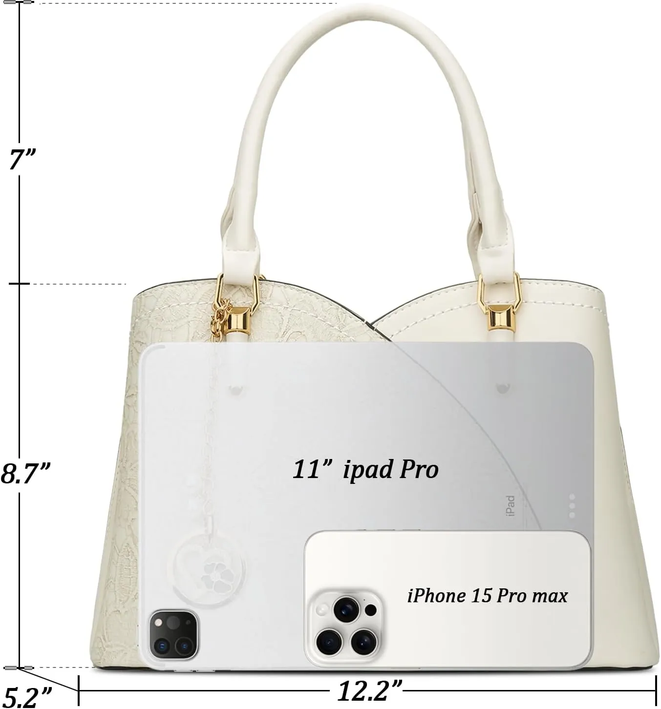 KKXIU Triple Compartments Purses and Handbags for Women Fashion Ladies Satchel Shoulder Top Handle Bag