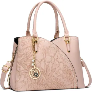 KKXIU Triple Compartments Purses and Handbags for Women Fashion Ladies Satchel Shoulder Top Handle Bag
