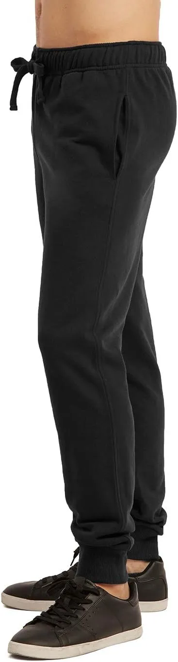KNOCKER Sweatpants/Joggers - Men's Active Stretch Open Bottom Terry Sweatpants/Joggers with Pockets