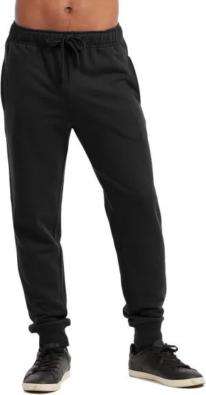 KNOCKER Sweatpants/Joggers - Men's Active Stretch Open Bottom Terry Sweatpants/Joggers with Pockets