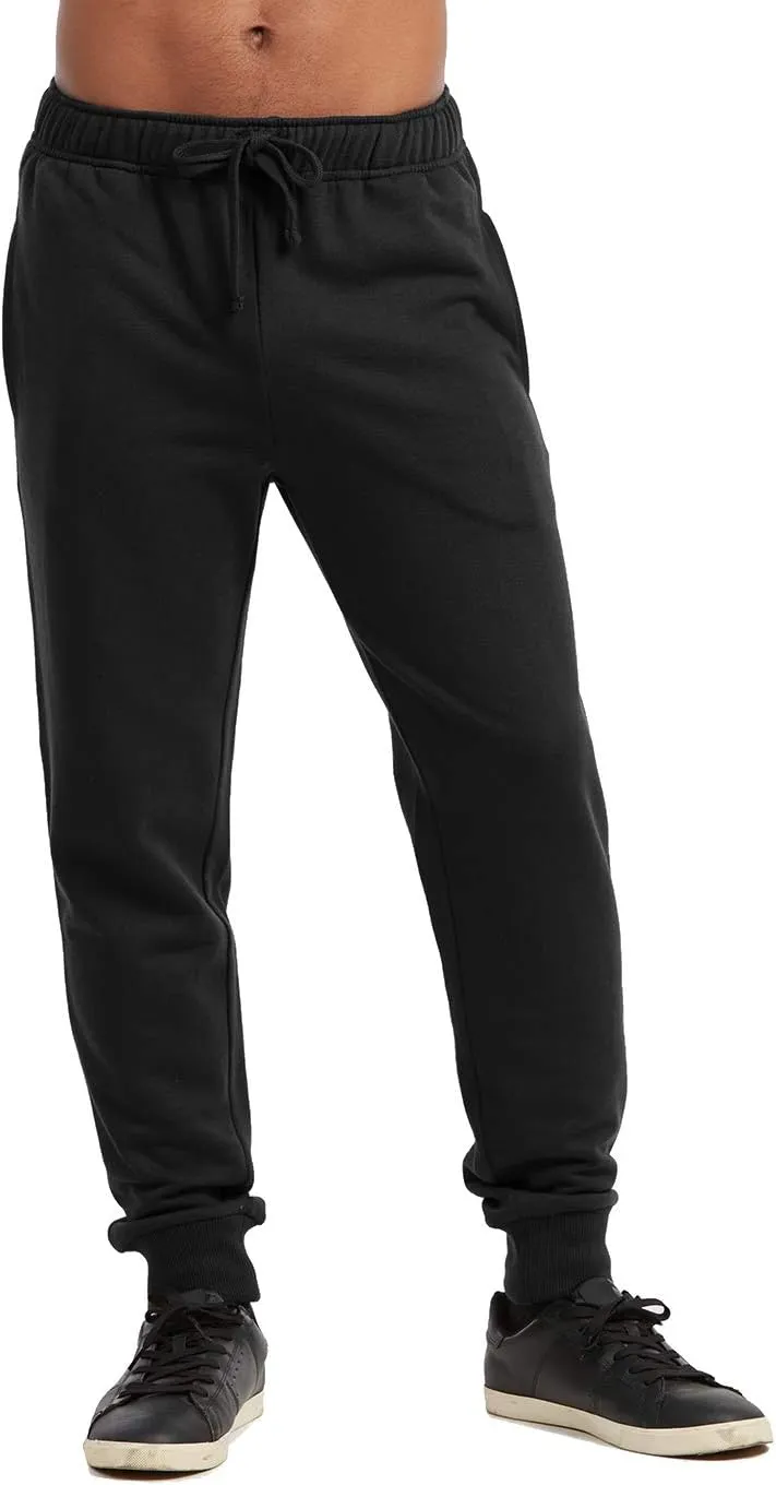 KNOCKER Sweatpants/Joggers - Men's Active Stretch Open Bottom Terry Sweatpants/Joggers with Pockets