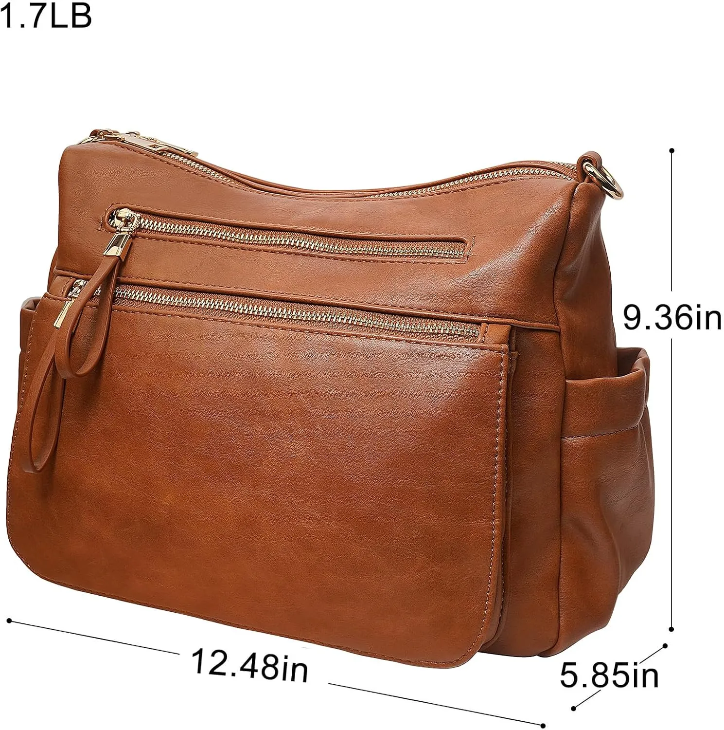 KOGTLA Women's Crossbody Shoulder Bag Roomy Multi Pockets Purse Handbag Travel Satchel Hobo Messenger Bag