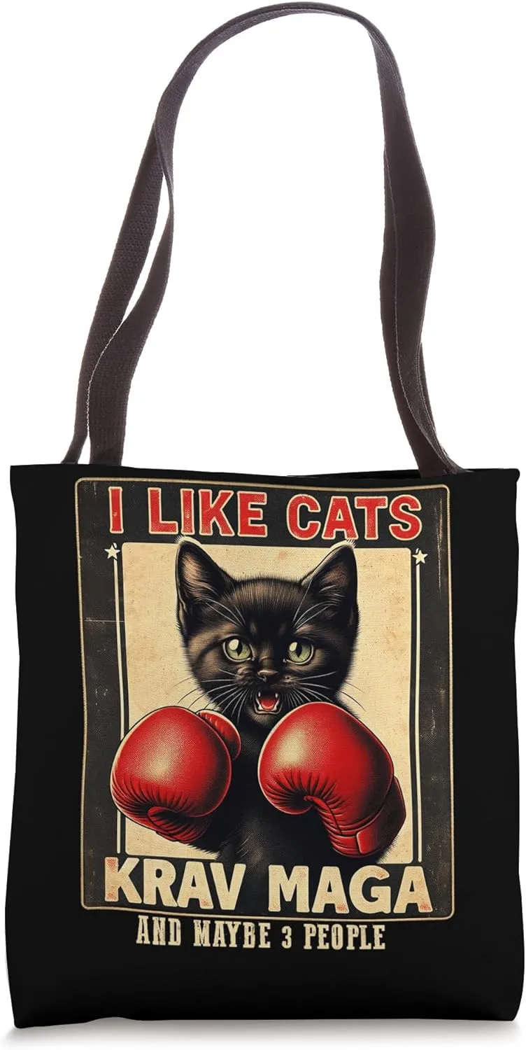 Krav Maga Cat Tote Bag