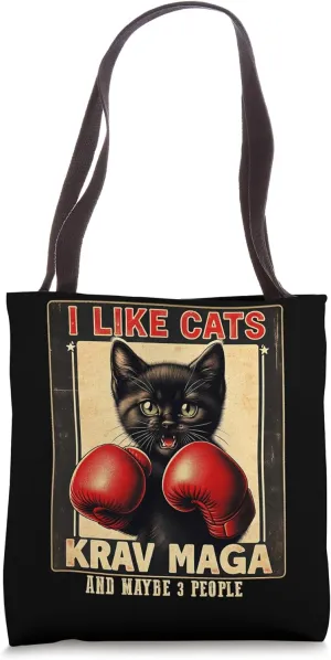 Krav Maga Cat Tote Bag