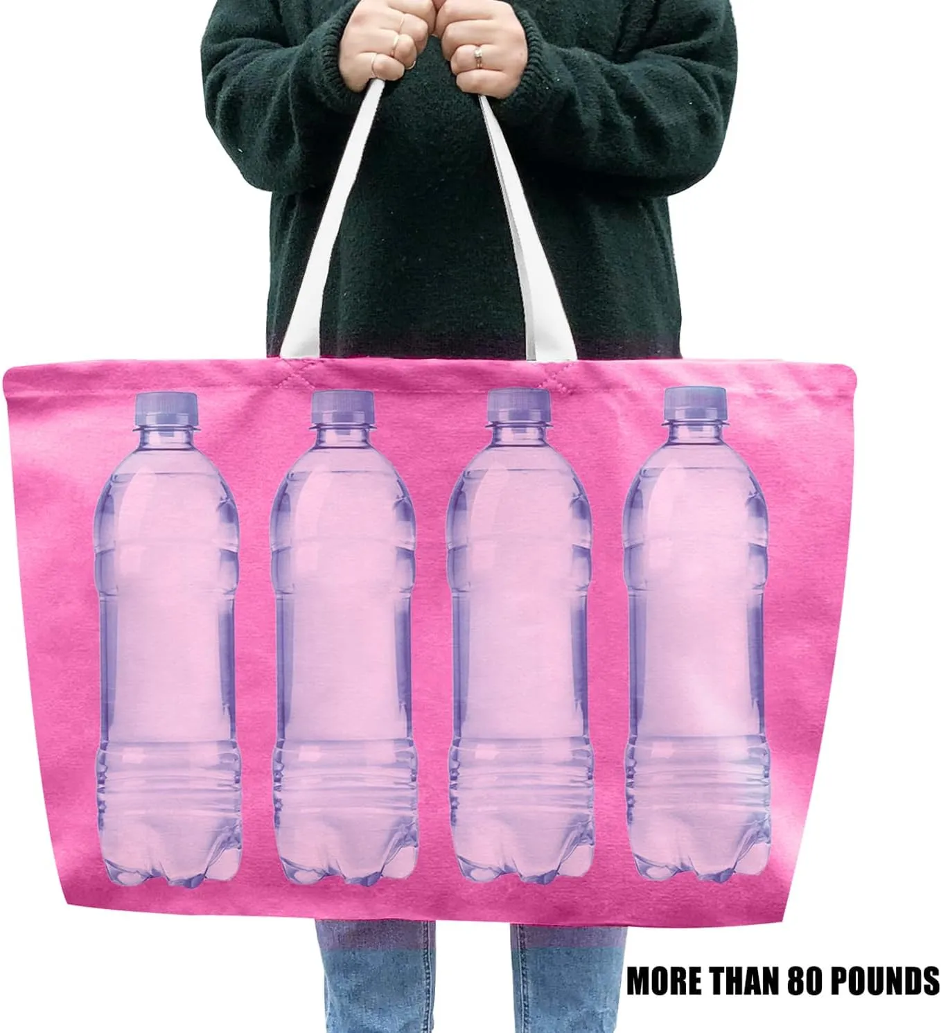 Large Canvas Tote Bag-Extra Big Shopping Beach Totes Bags Reusable Largest Grocery Plain Solid Bag 28"x8"x16"
