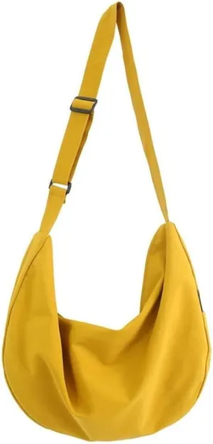 Large Canvas Tote Hobo Shoulder & Crossbody Centered Top-Handle Handbag with Pockets for Women's Work Style