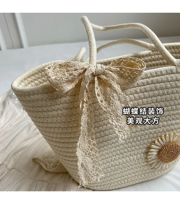 Large Capacity Handwoven Bag for Women2025New Women's Tote Bag ins Women's Beach Vacation Bag for Going Out