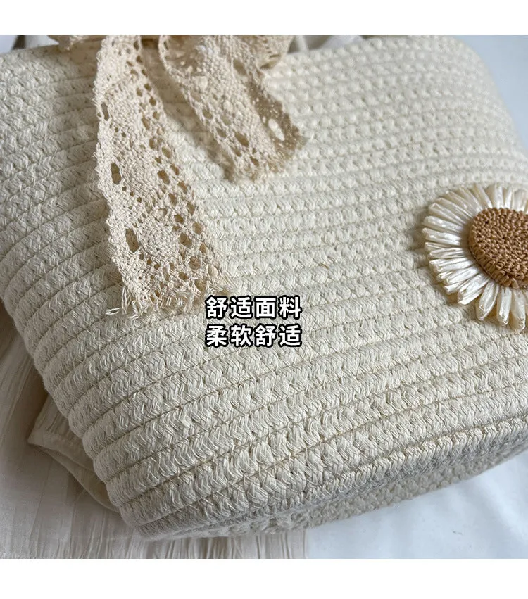 Large Capacity Handwoven Bag for Women2025New Women's Tote Bag ins Women's Beach Vacation Bag for Going Out