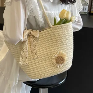 Large Capacity Handwoven Bag for Women2025New Women's Tote Bag ins Women's Beach Vacation Bag for Going Out