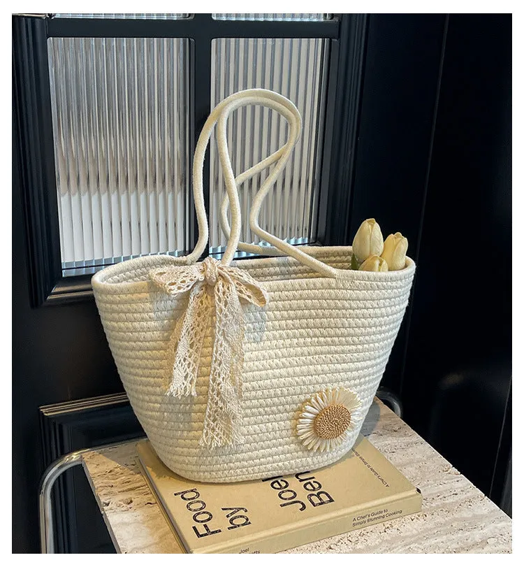 Large Capacity Handwoven Bag for Women2025New Women's Tote Bag ins Women's Beach Vacation Bag for Going Out