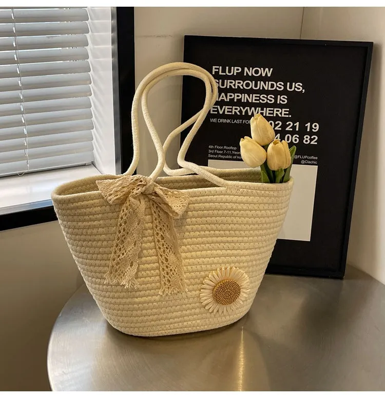 Large Capacity Handwoven Bag for Women2025New Women's Tote Bag ins Women's Beach Vacation Bag for Going Out
