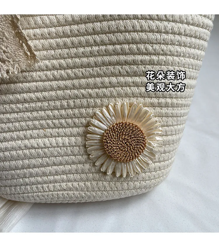 Large Capacity Handwoven Bag for Women2025New Women's Tote Bag ins Women's Beach Vacation Bag for Going Out