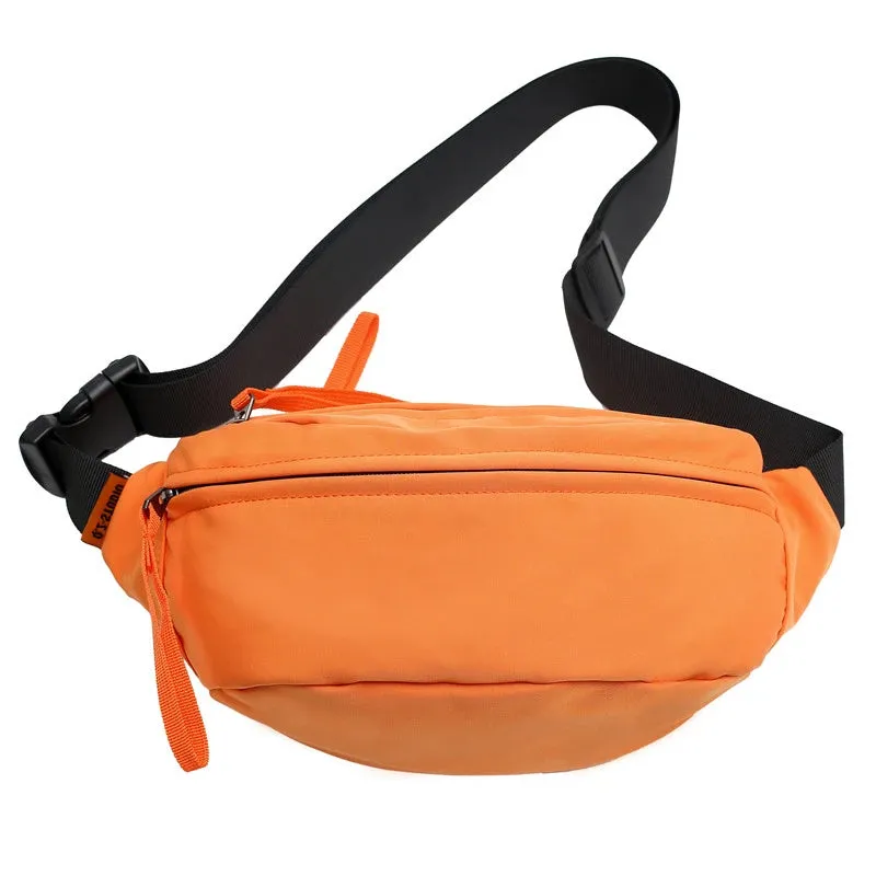 Large capacity Nylon Waist pack Unisex Hip hop Crossbody Chest Bag