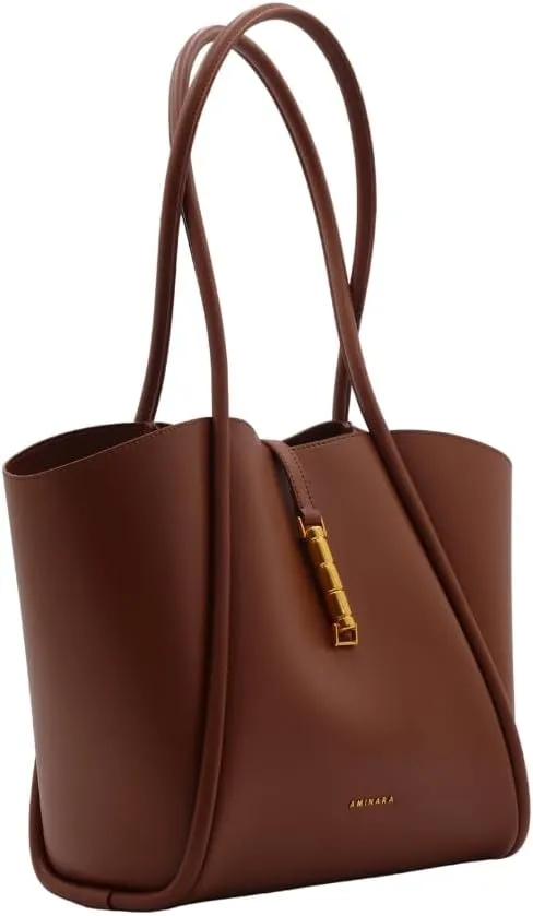 Large Capacity Women's Tote Bag with Matching Pouch Chic Top-Handle Shoulder Purse with Minimalist Design Hobo bag