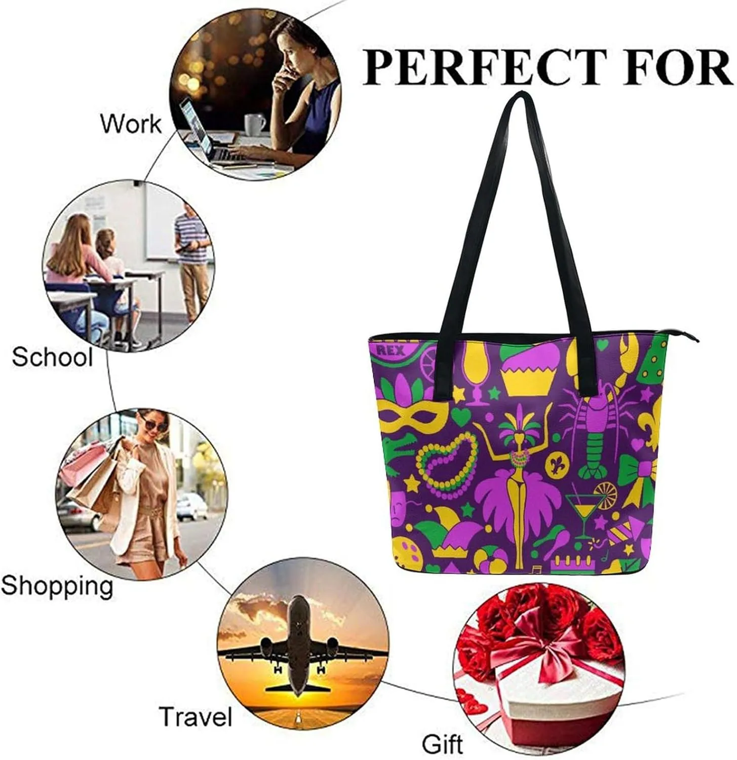 Large Capacity Work Tote Bag Handbag Waterproof Big Shoulder Commuter Bag