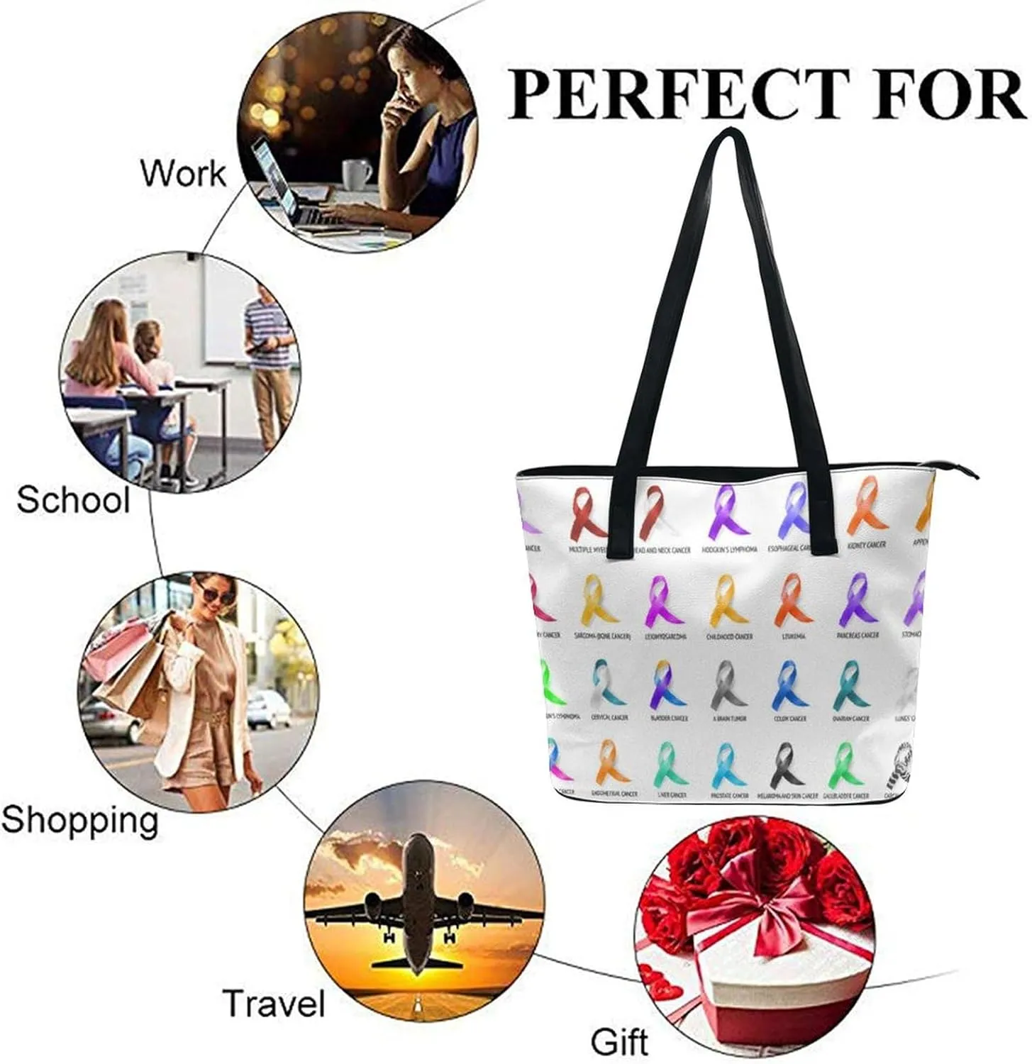 Large Capacity Work Tote Bag Handbag Waterproof Big Shoulder Commuter Bag