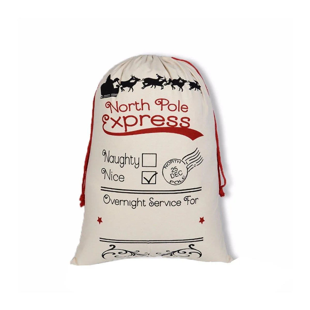 Large Christmas Sacks Jumbo Large Santa Gift Sack Bag Gifts Stocking Present Bag