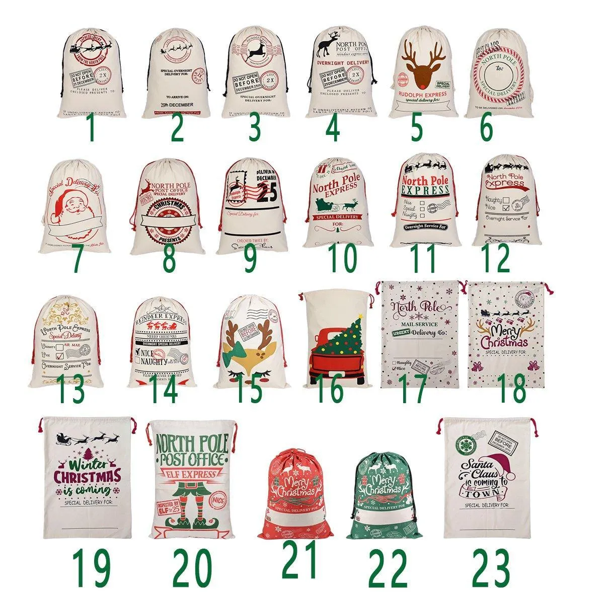 Large Christmas Sacks Jumbo Large Santa Gift Sack Bag Gifts Stocking Present Bag