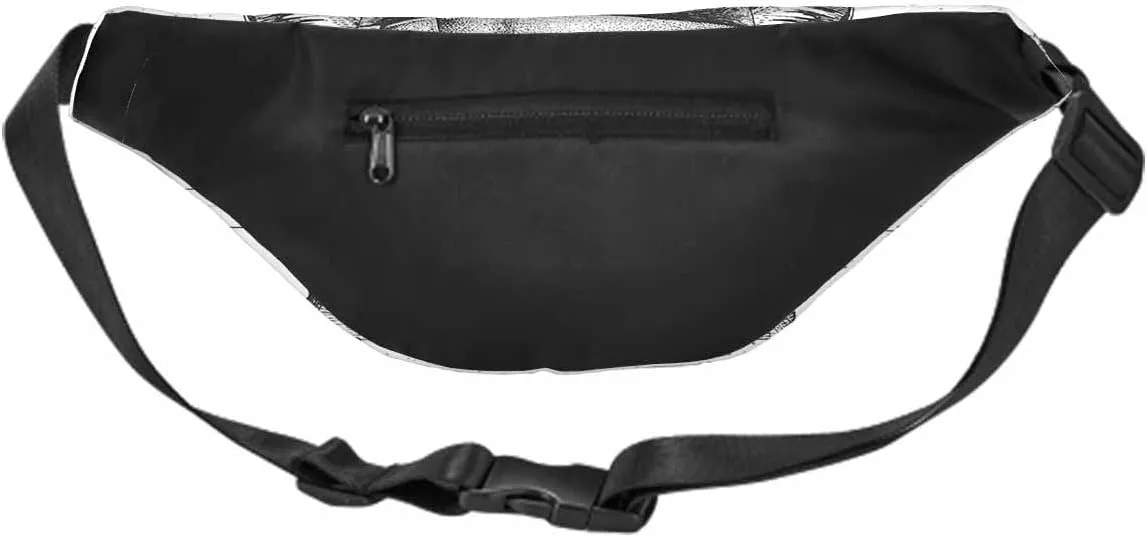 Large Crossbody Bag Waistpack Retro Hip Hop Animal Cheetah Wear Cowboy Hat Leisure Sports Fanny Pack Zipper Bag for Running, Travel