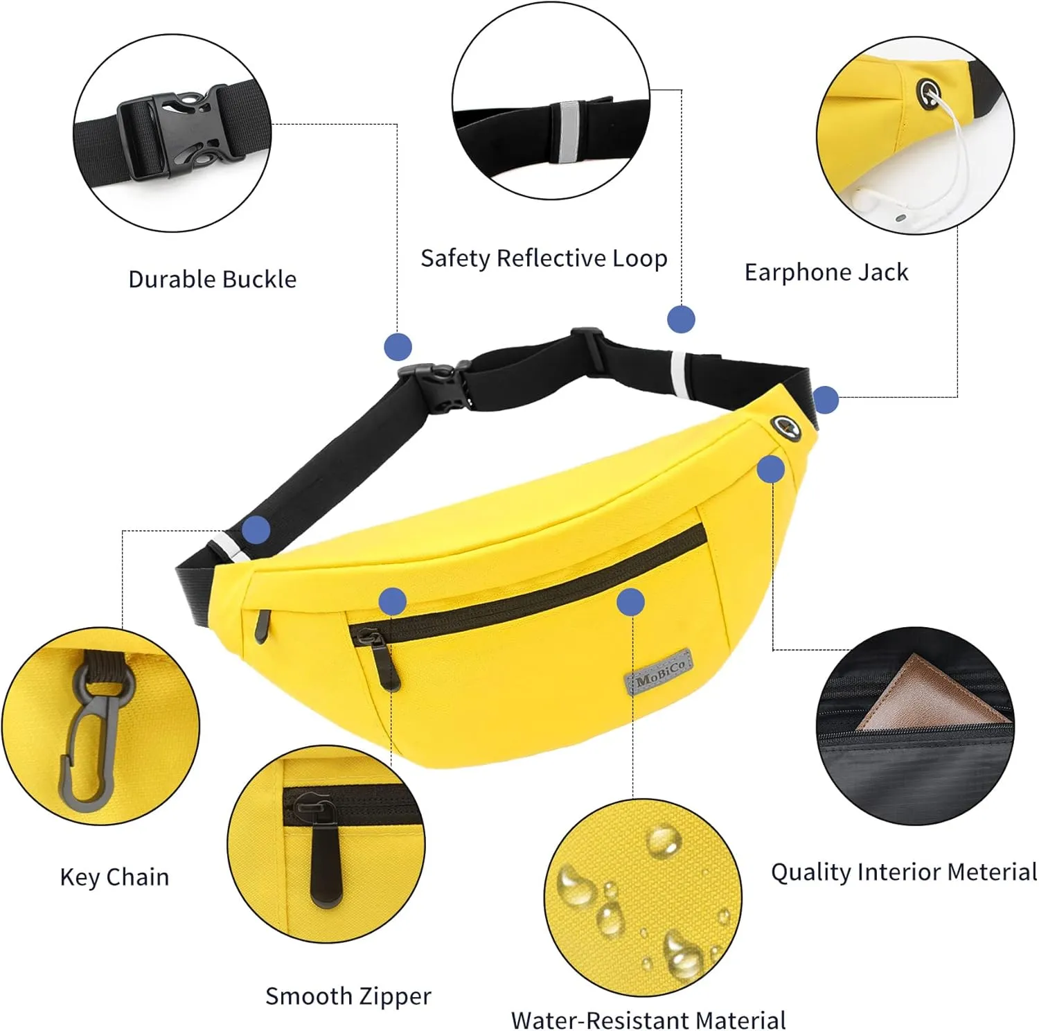Large Crossbody Fanny Pack for men women with 4-Zipper Pockets,Waist bag for Workout Traveling Hiking Running Walking Outdoors Sport Fishing Waist Pack