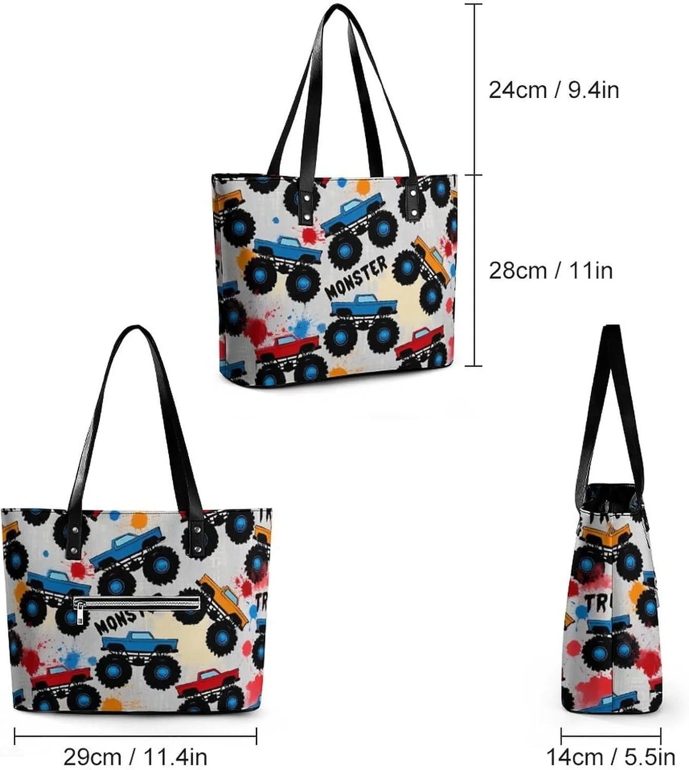 Large Leather Tote Bag Travel Work Daily Essentials Handbag For Women Men