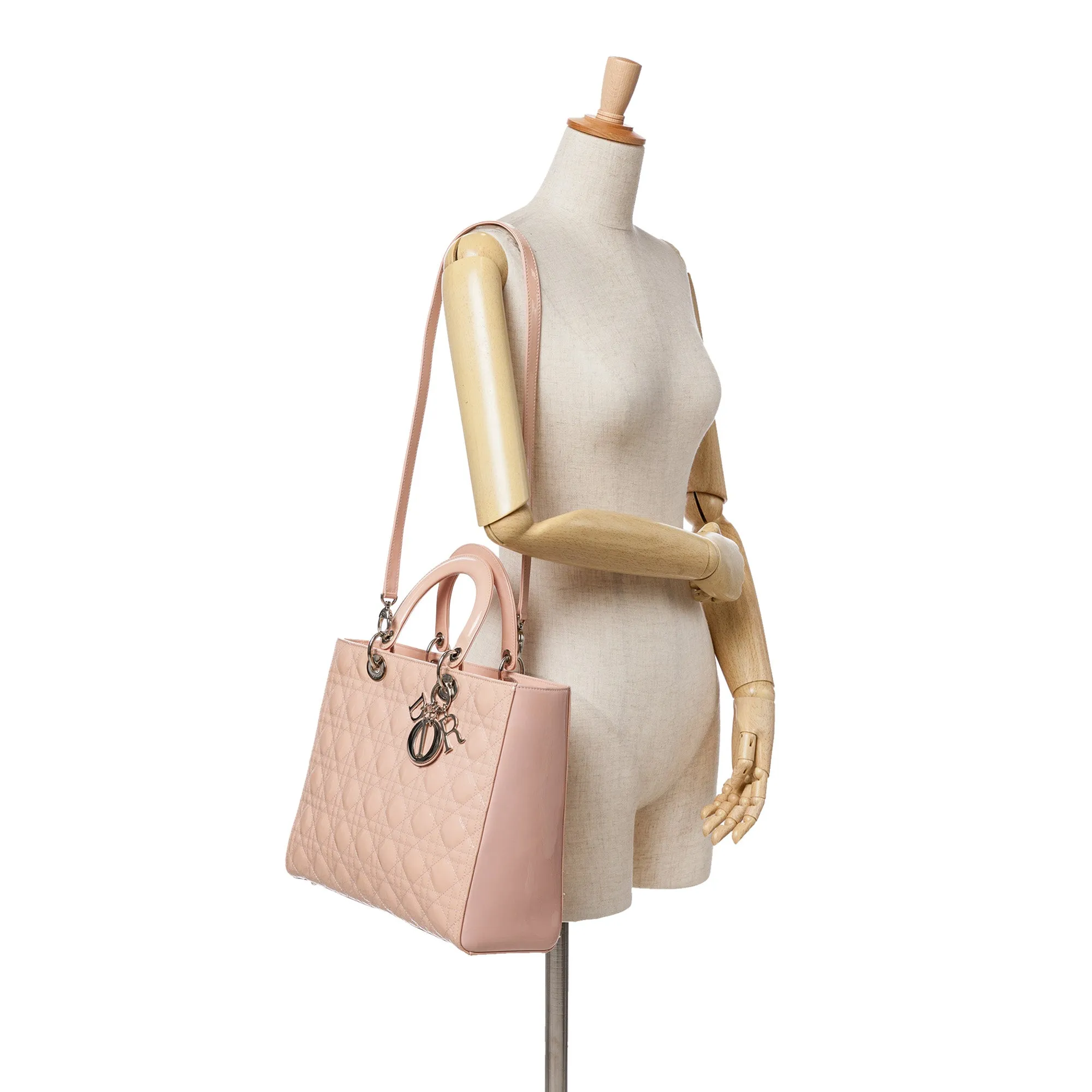 Large Patent Cannage Lady Dior