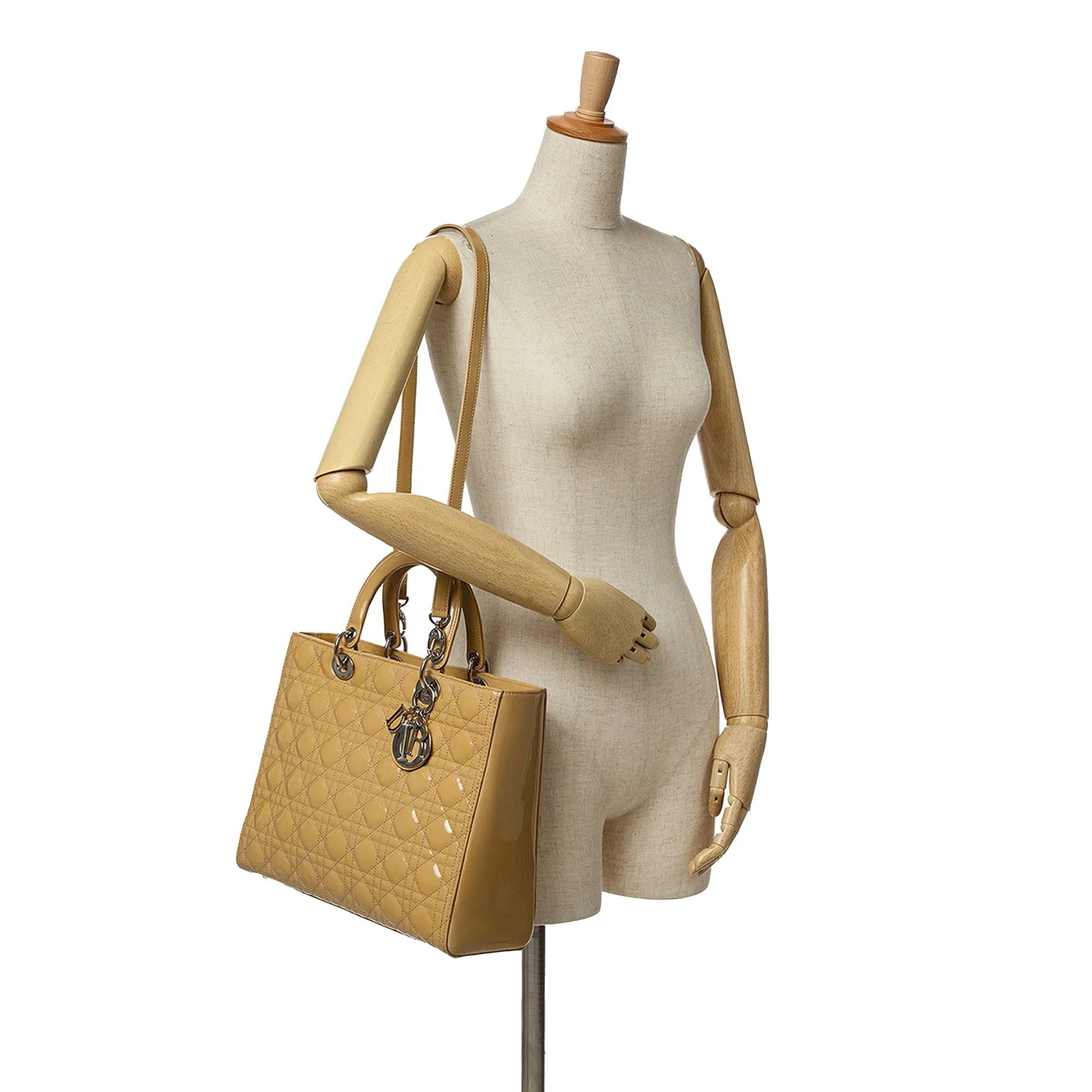Large Patent Cannage Lady Dior