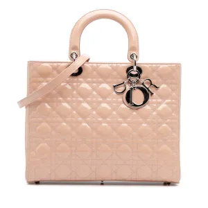 Large Patent Cannage Lady Dior