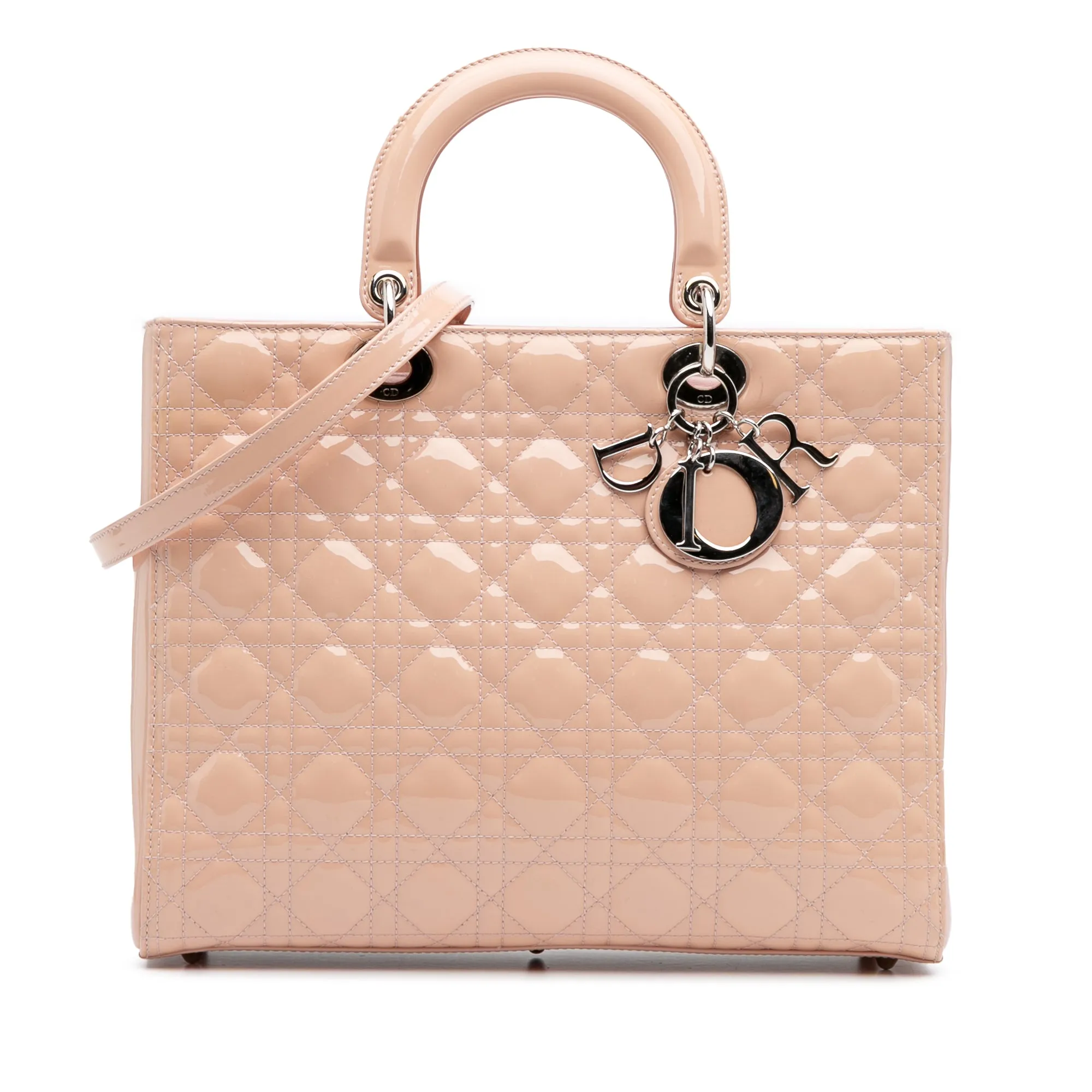 Large Patent Cannage Lady Dior
