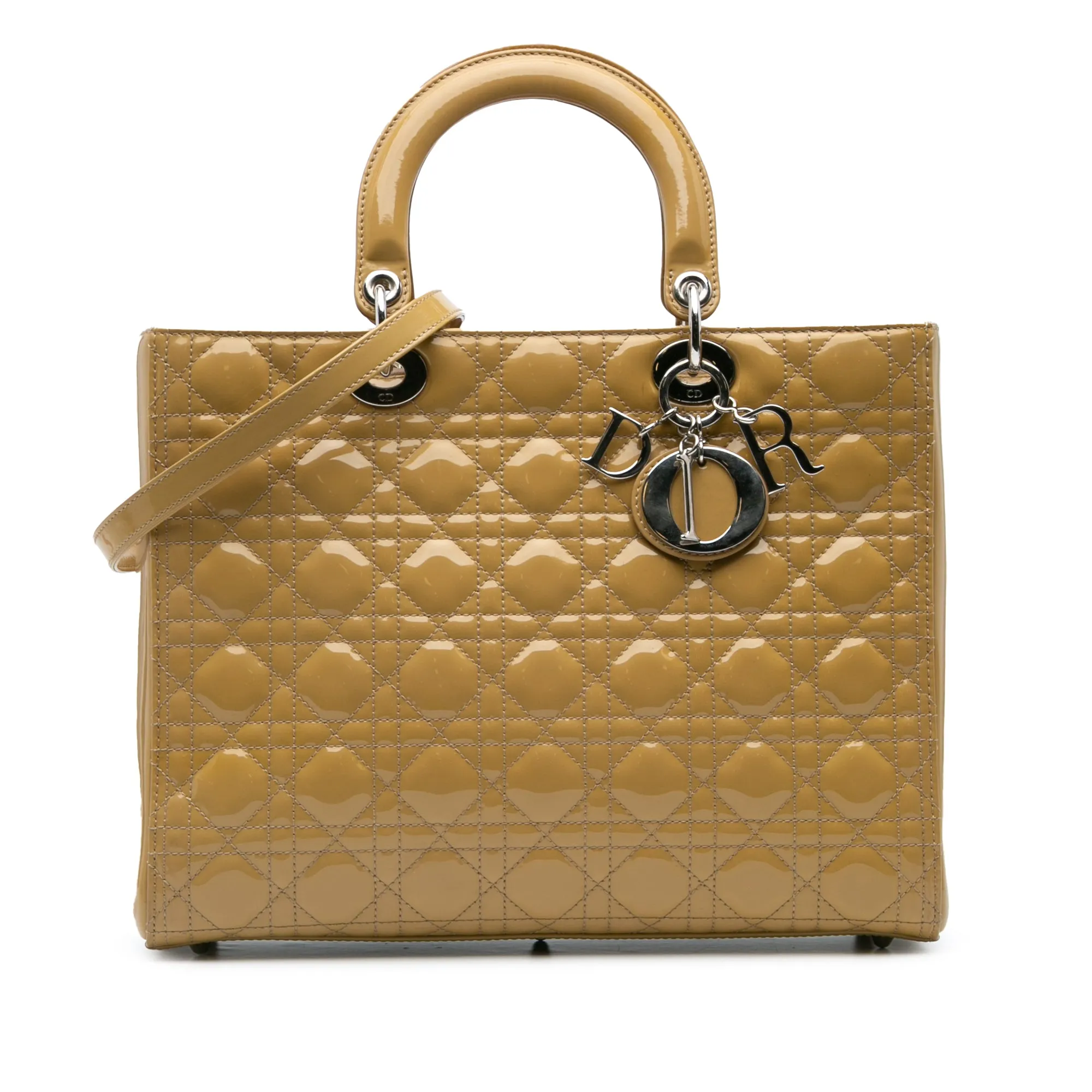 Large Patent Cannage Lady Dior